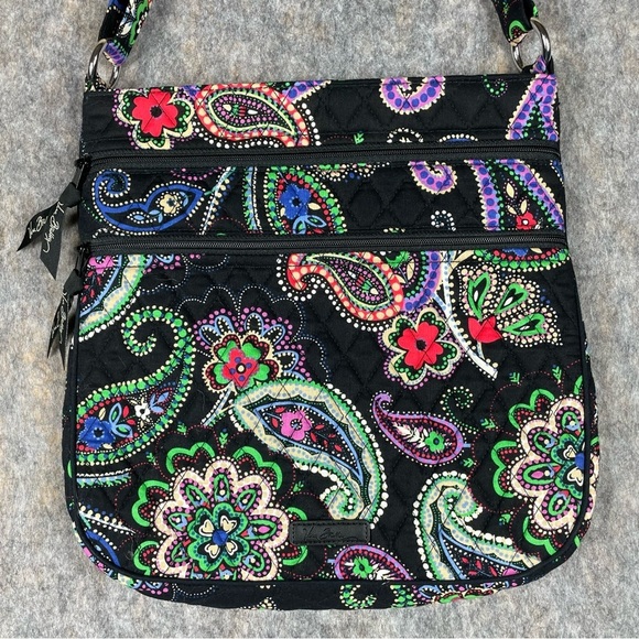 Vera Bradley Crossbody Bag Hipster Kiev Paisley Floral Adjustable Strap Pockets - Picture 4 of 16